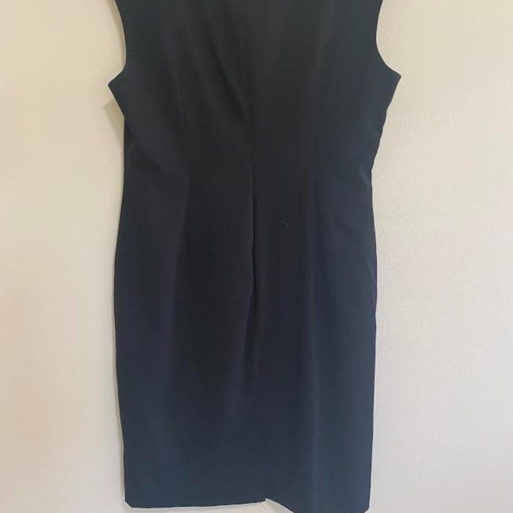 Calvin Klein Black w/Snakeprint Center Panel Sheath Dress - Size 14 - Picture 5 of 5